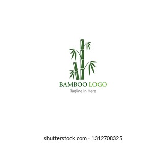 Bamboo logo template vector icon illustartion