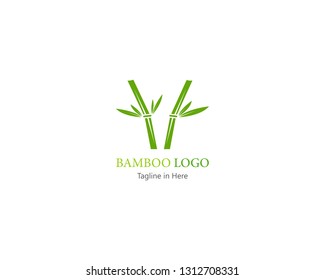 Bamboo logo template vector icon illustartion