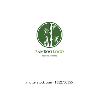 Bamboo logo template vector icon illustartion