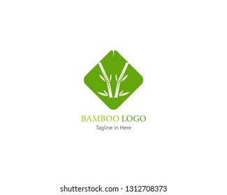Bamboo logo template vector icon illustartion