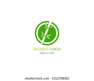 Bamboo logo template vector icon illustartion