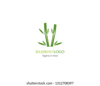 Bamboo logo template vector icon illustartion