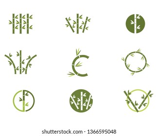 Bamboo Logo Template vector icon illustration design