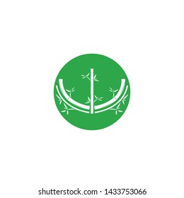 Bamboo Logo Template vector icon illustration design