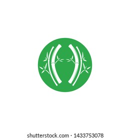 Bamboo Logo Template vector icon illustration design