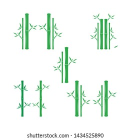 Bamboo Logo Template vector icon illustration design