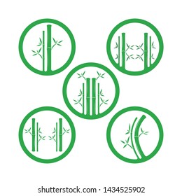 Bamboo Logo Template vector icon illustration design