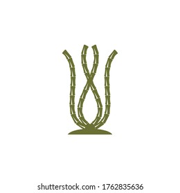 Bamboo Logo Template vector icon illustration design