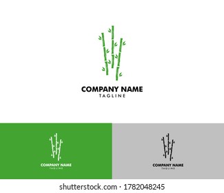 Bamboo Logo Template Vector Icon Illustration Design