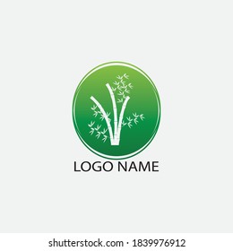 Diseño del icono de la plantilla de logotipo de bambú