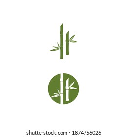 Diseño del icono de la plantilla de logotipo de bambú