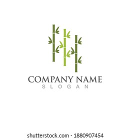 Diseño del icono de la plantilla de logotipo de bambú