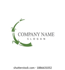 Diseño del icono de la plantilla de logotipo de bambú