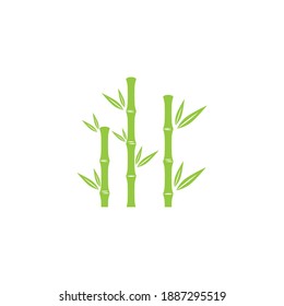 Diseño del icono de la plantilla de logotipo de bambú
