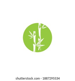 Diseño del icono de la plantilla de logotipo de bambú