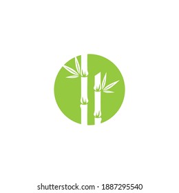 Diseño del icono de la plantilla de logotipo de bambú