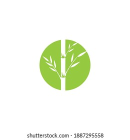 Diseño del icono de la plantilla de logotipo de bambú