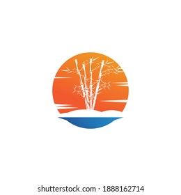 Bamboo Logo Template vector icon illustration design