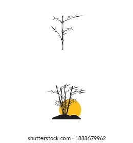 Bamboo Logo Template vector icon illustration design
