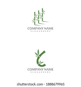 Bamboo Logo Template vector icon illustration design