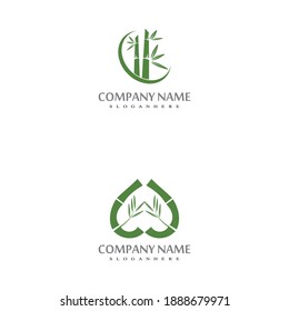 Bamboo Logo Template vector icon illustration design