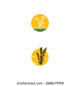 Diseño del icono de la plantilla de logotipo de bambú