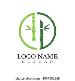 Bamboo Logo Template vector icon illustration design