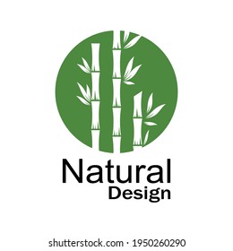 Diseño del icono de la plantilla de logotipo de bambú