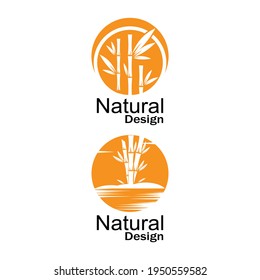 Diseño del icono de la plantilla de logotipo de bambú
