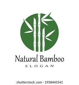 Diseño del icono de la plantilla de logotipo de bambú