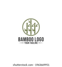 Bamboo Logo Template vector icon illustration design in white background
