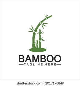 Diseño del icono de la plantilla de logotipo de bambú
