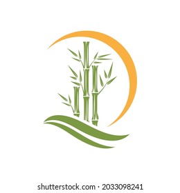 Bamboo Logo Template vector icon illustration design