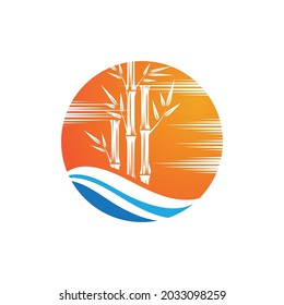 Bamboo Logo Template vector icon illustration design