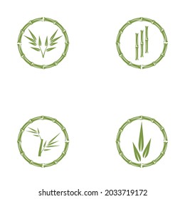 Diseño del icono de la plantilla de logotipo de bambú