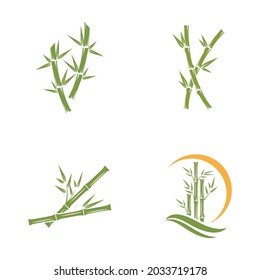 Bamboo Logo Template vector icon illustration design