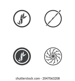 Bamboo Logo Template vector icon illustration design