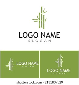 Bamboo Logo Template vector icon illustration design