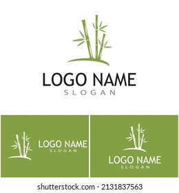 Diseño del icono de la plantilla de logotipo de bambú