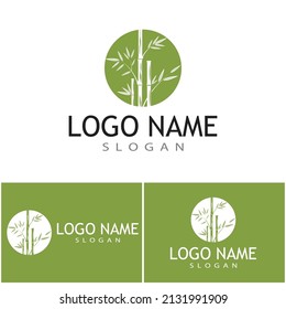 Diseño del icono de la plantilla de logotipo de bambú