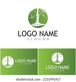 Bamboo Logo Template vector icon illustration design