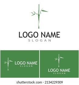 Diseño del icono de la plantilla de logotipo de bambú