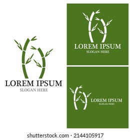 Bamboo Logo Template vector icon illustration design