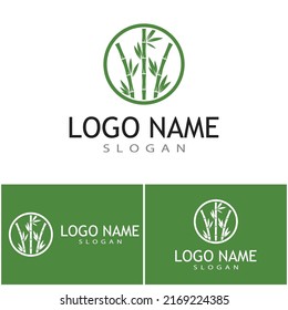 Bamboo Logo Template vector icon illustration design