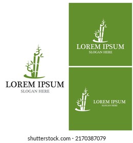 Bamboo Logo Template vector icon illustration design