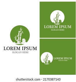 Bamboo Logo Template vector icon illustration design
