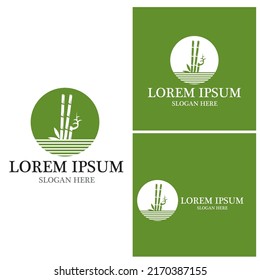 Bamboo Logo Template vector icon illustration design