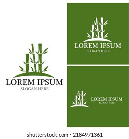 Diseño del icono de la plantilla de logotipo de bambú