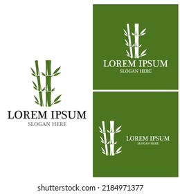 Diseño del icono de la plantilla de logotipo de bambú