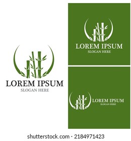 Bamboo Logo Template vector icon illustration design